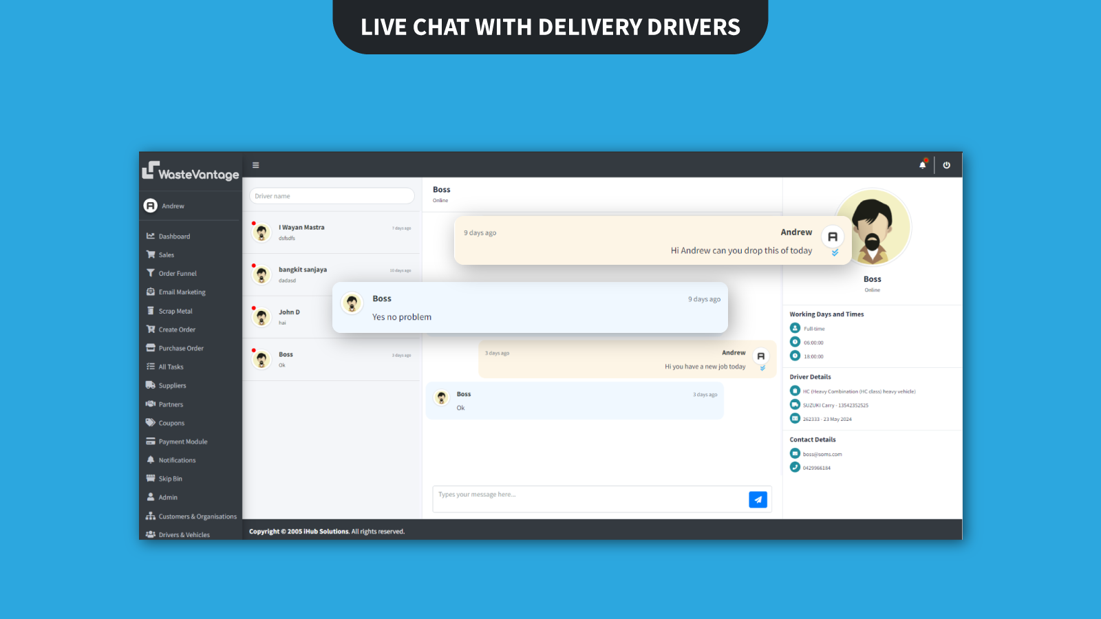 Live Chat With Drivers screenshot