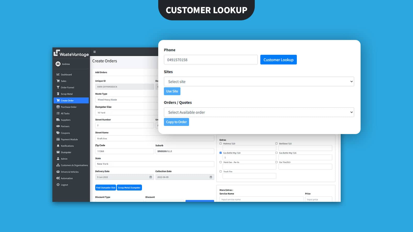 Customer Lookup screenshot