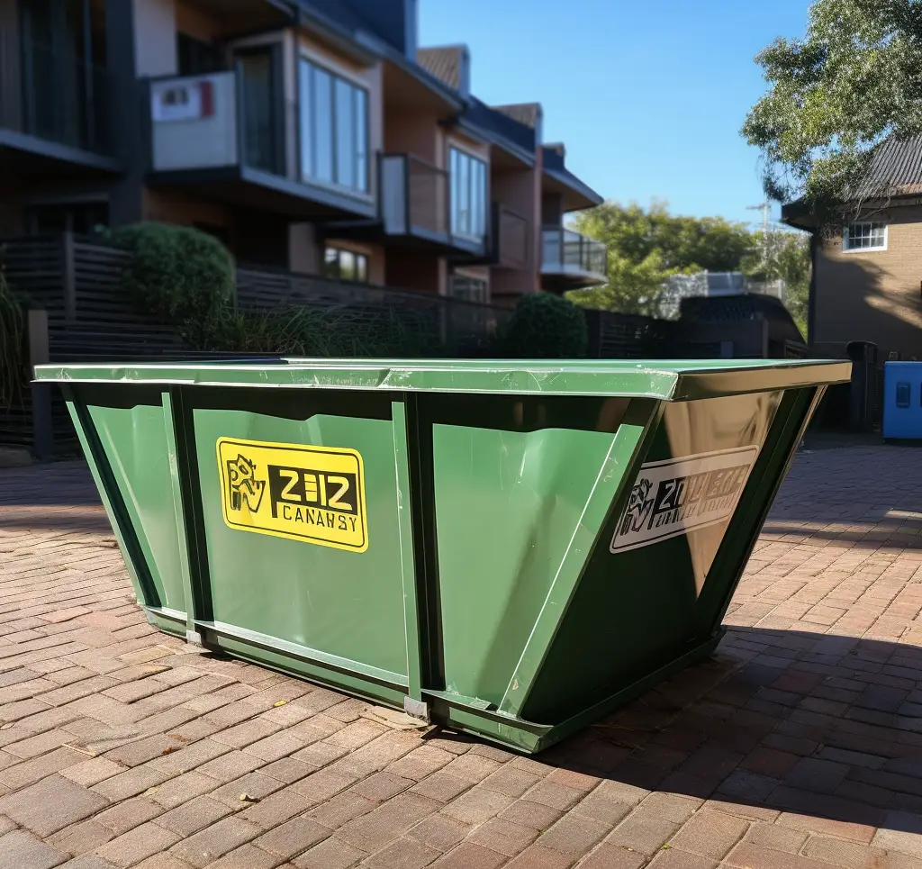 skip bin in urban area