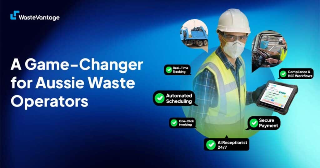 WasteVantage commercial waste management software used by Australian waste operators to track bins, schedules, and compliance.
